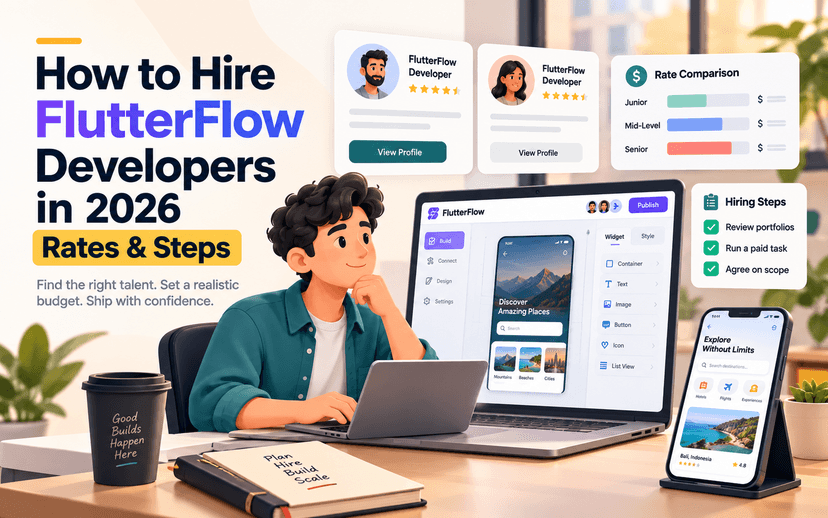 How to Hire FlutterFlow Developers in 2026: Where to Find Them, Rates, Skills and Interview Questions
