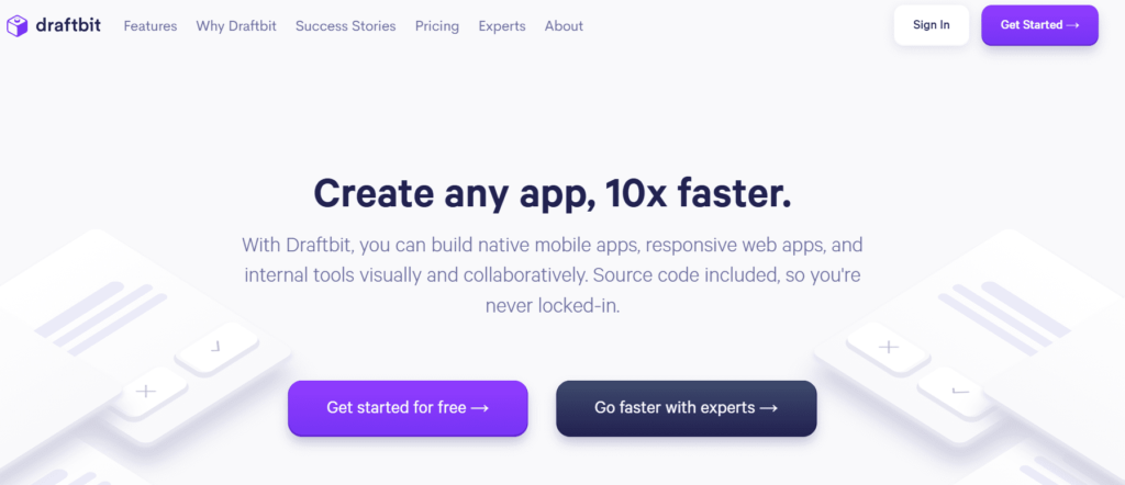 Draftbit ecommerce app development