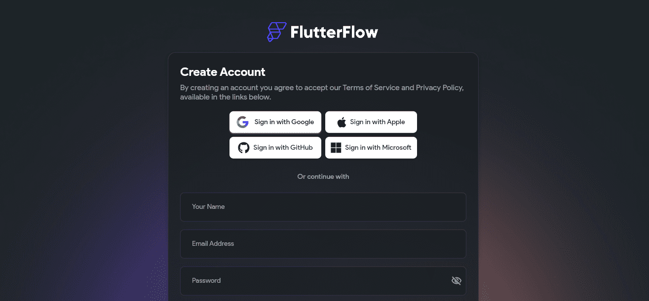 FlutterFlow Web App