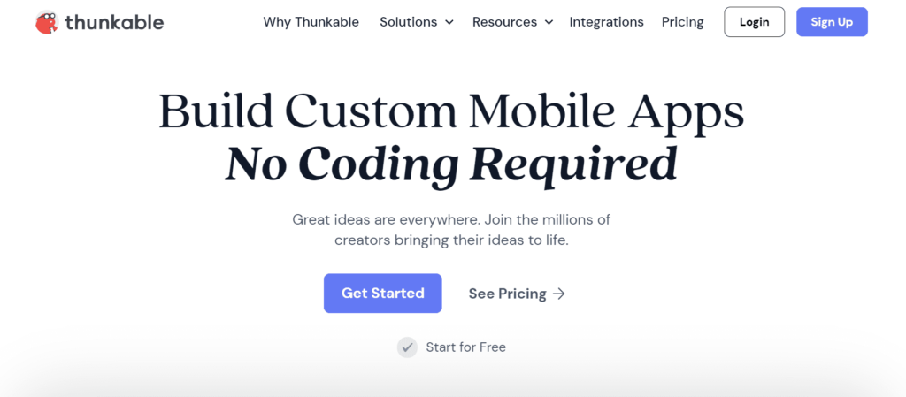 Nocode app development software