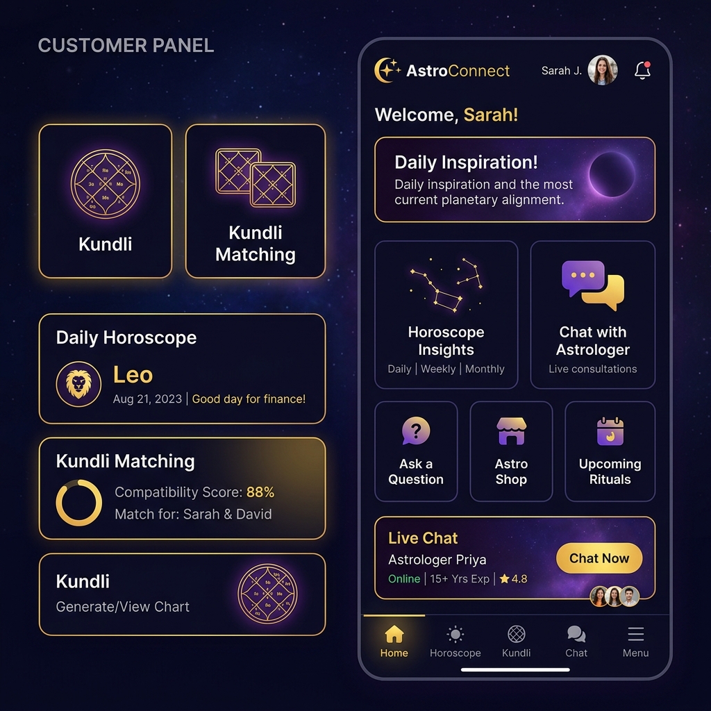 Customer Panel Features